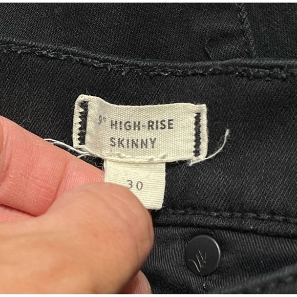 Madewell 9" High-Rise Skinny Jeans in ISKO Stay Black - Picture 5 of 7